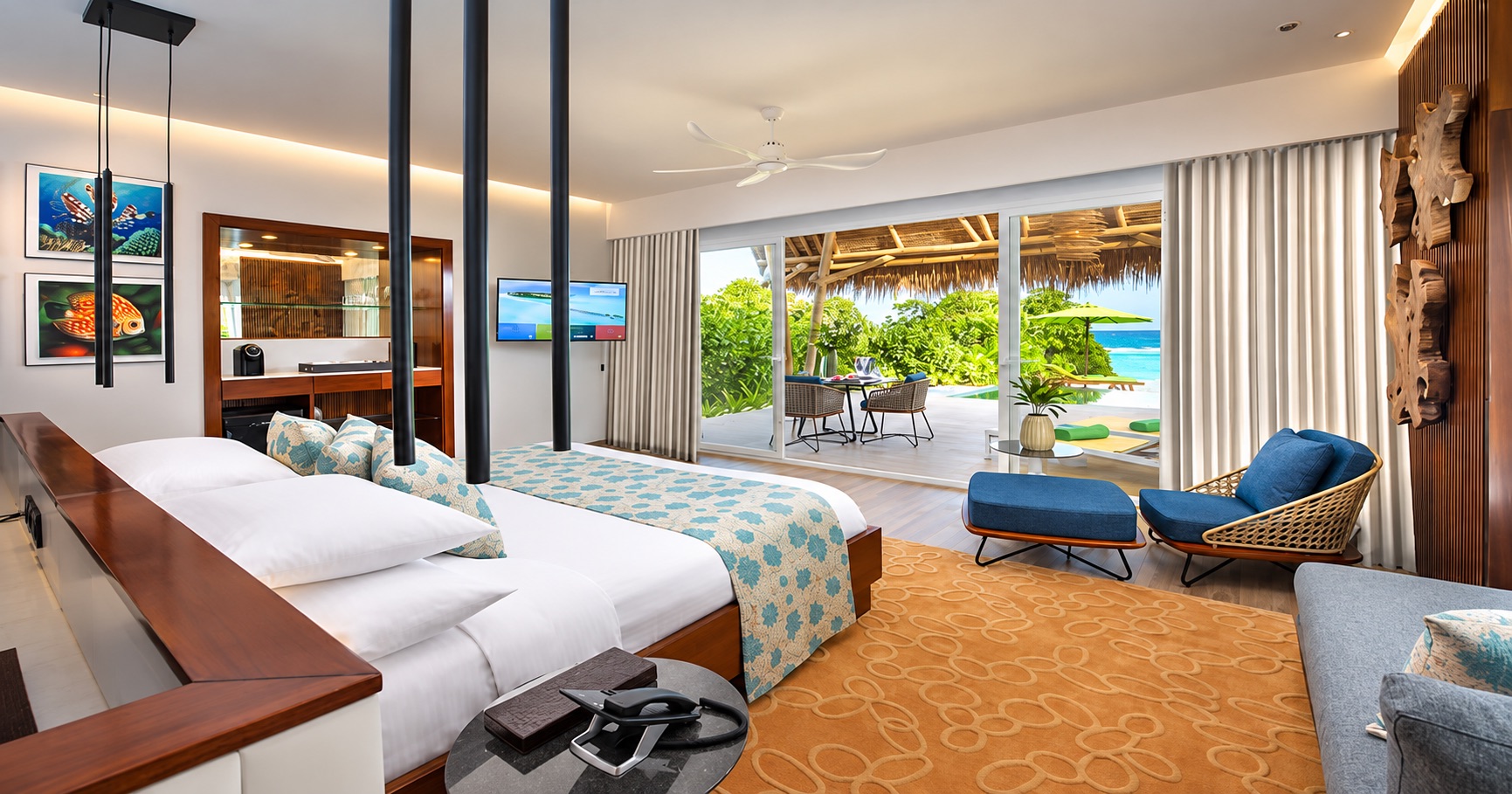 Интерьер Beach Villa with Pool Emerald Maldives — ИИ-иллюстрация